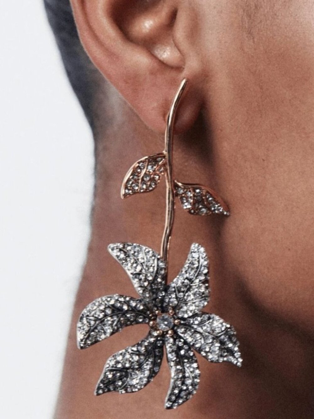 StatementFloralEarringsN840